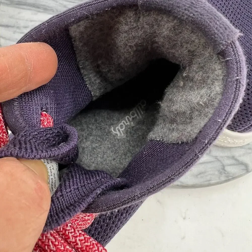 Allbirds Mens 12 Sneakers Purple Tree Topper Shoes High Top Lace Up Knit Trainer